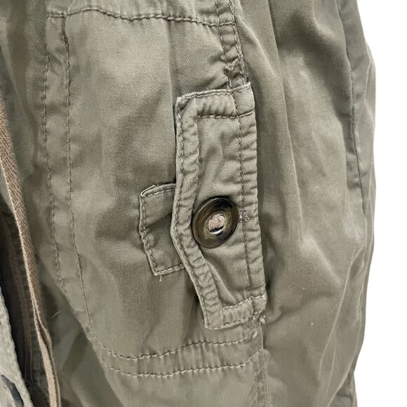 American Rag Olive Green Hooded Utility Jacket Gorpcore Urban Chic Outdoor Camp - Picture 10 of 13